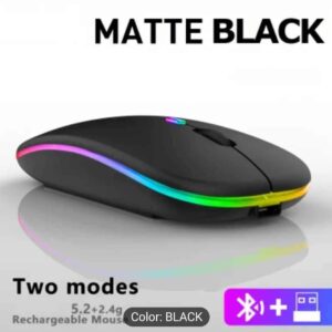 Rechargeable Wireless RF or Bluetooth Mouse
