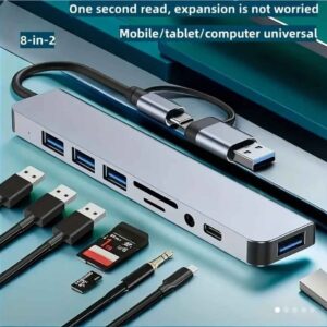 USB Hub for Type-C 3.0 SD and Aux