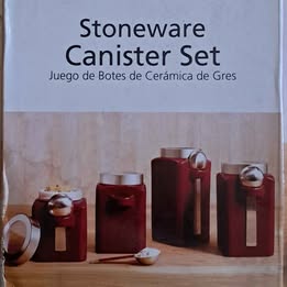 12 Piece Mainstays Stoneware Canister Set